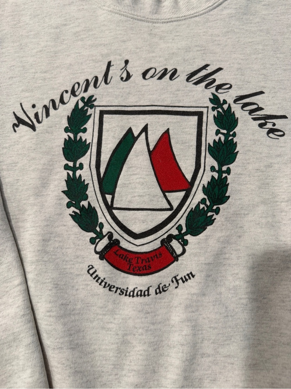 Vintage Vincent’s on the Lake RICO Crewneck Sweatshirt HeatherGray Size L - Picture 3 of 6